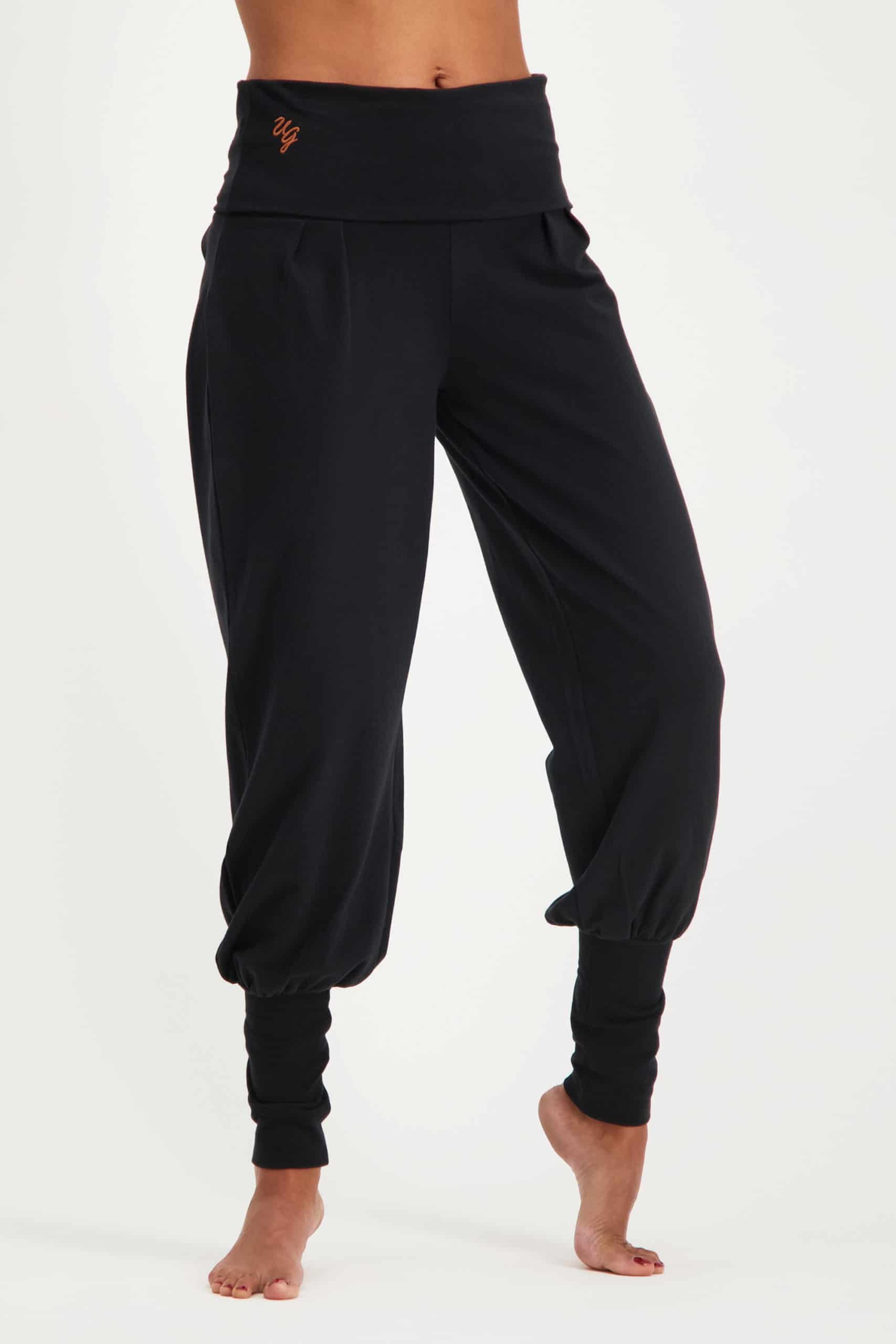 Cotton Yoga Pants With Pockets in Black, Harem Pants Women, Meditation Pants  -  UK