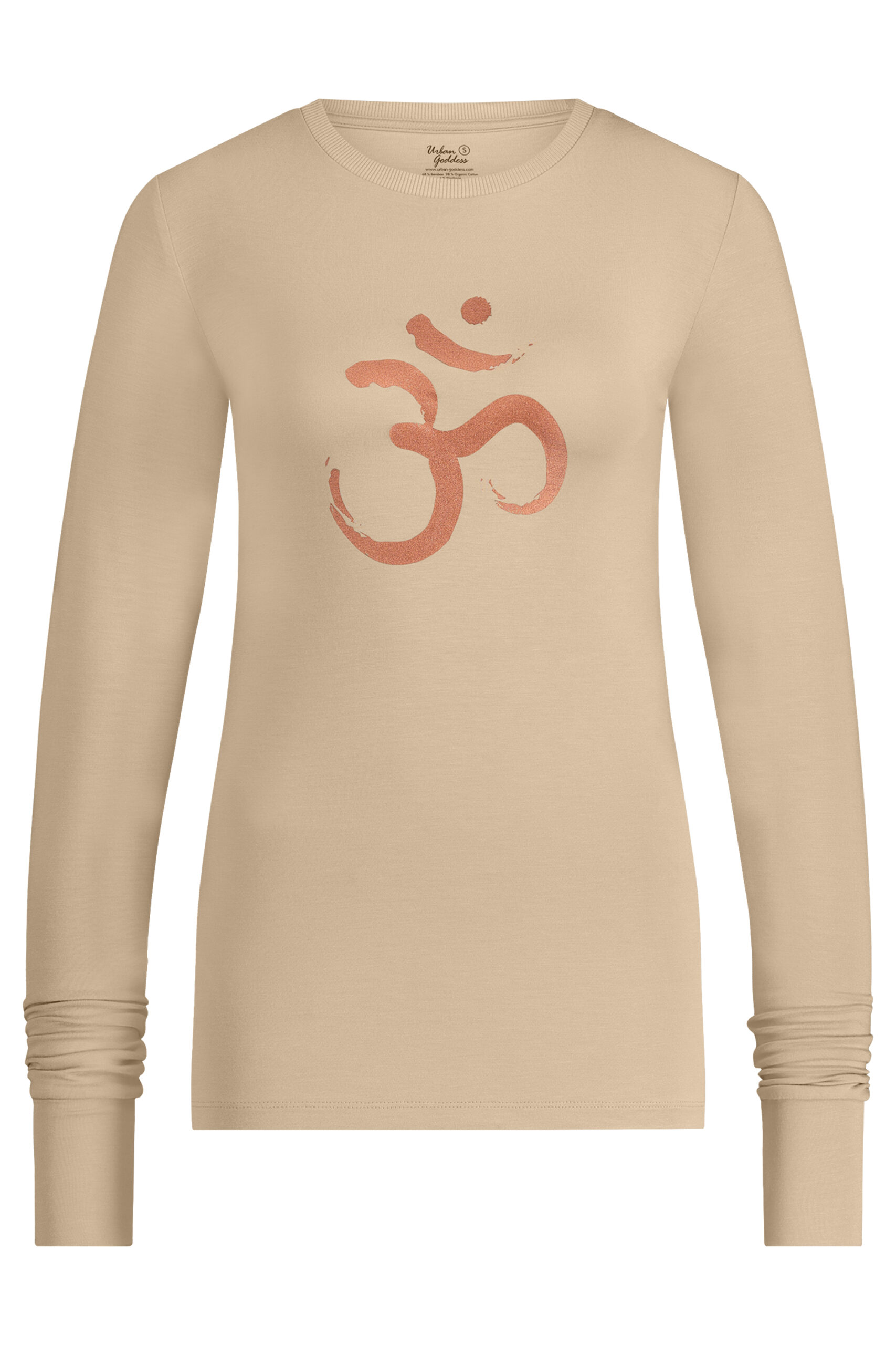 Shirt met lange mouwen voor zachte yoga dames biologisch katoen