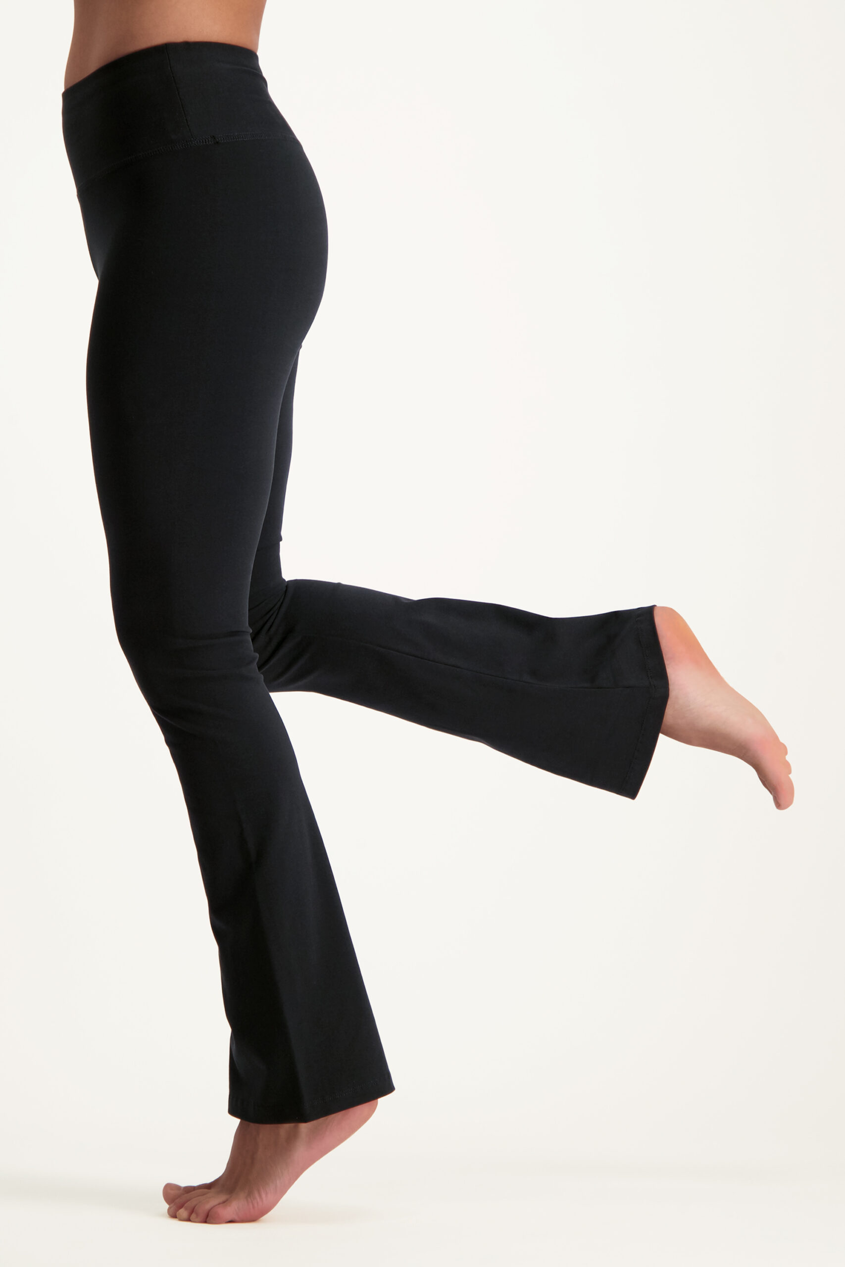 Yoga Pants | Spirit of Om Yoga Pants with Foldable Waistband Black